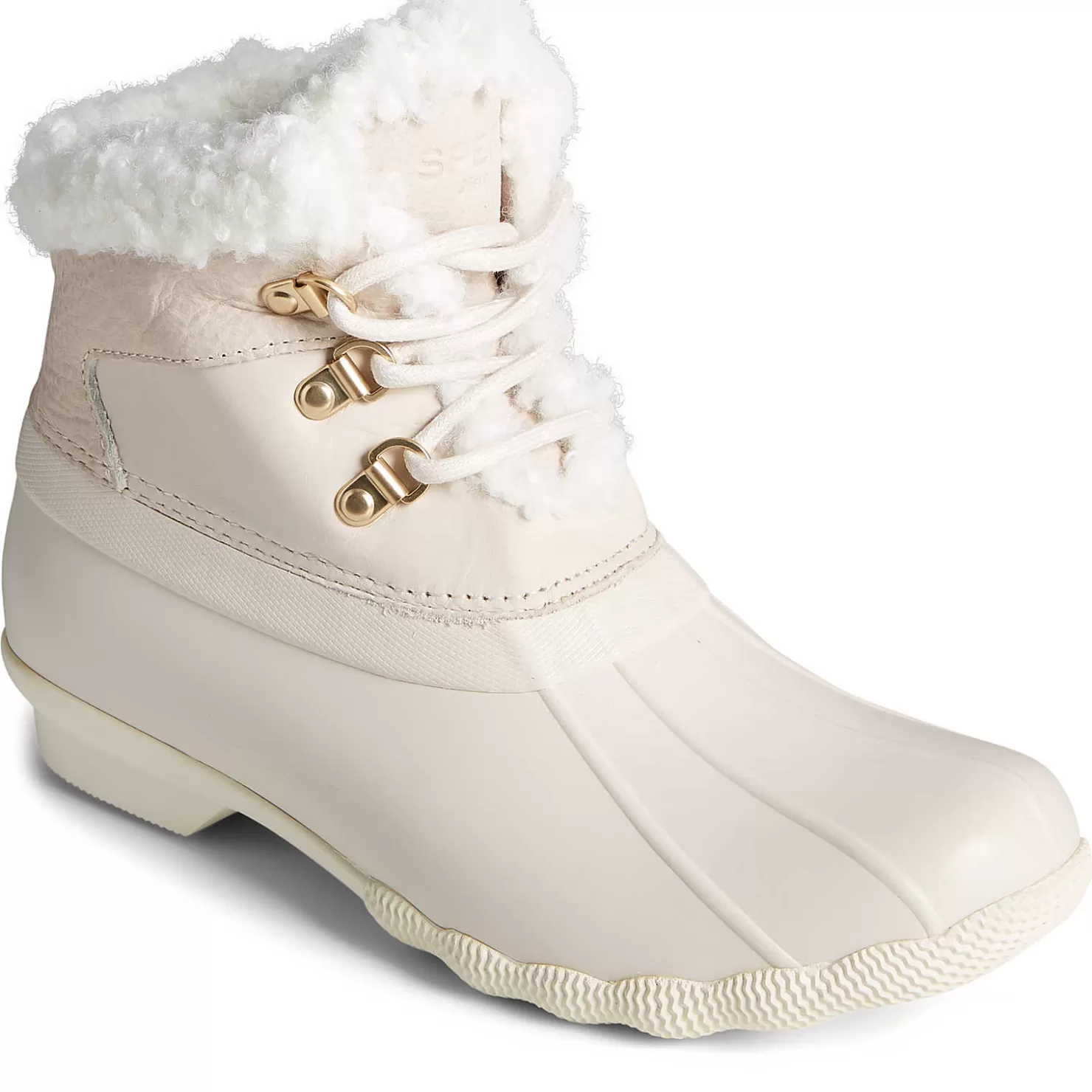 Saltwater Duck Boot | Sale | Sperry Women's Saltwater Alpine Leather Duck Boot Ivory