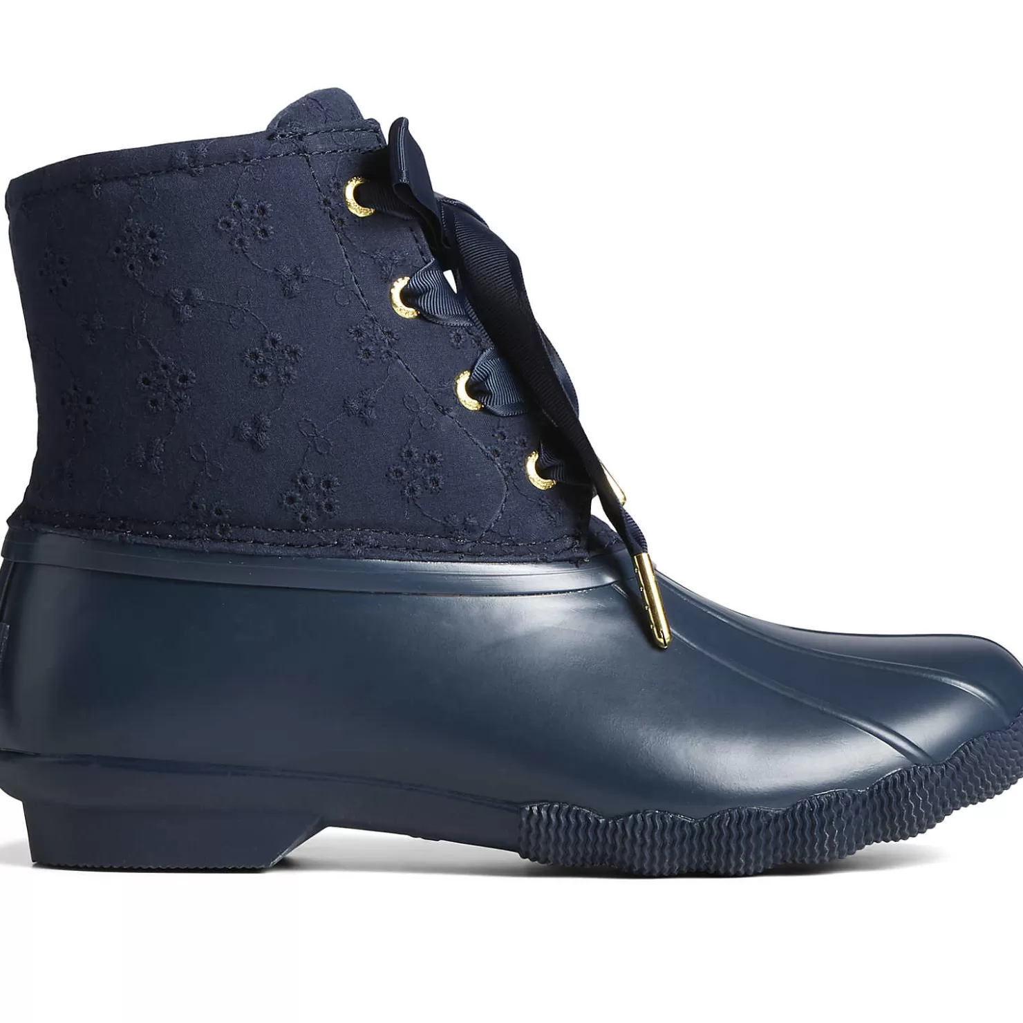 Saltwater Duck Boot | Sale | Sperry Women's Saltwater Eyelet Duck Boot Navy