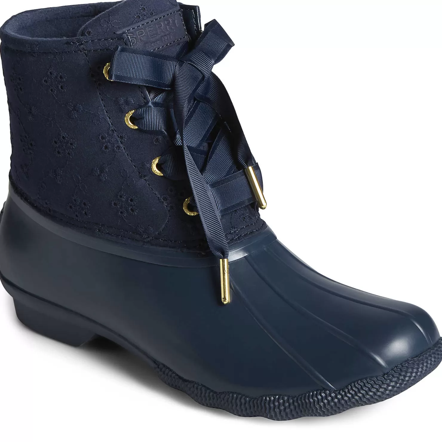 Saltwater Duck Boot | Sale | Sperry Women's Saltwater Eyelet Duck Boot Navy