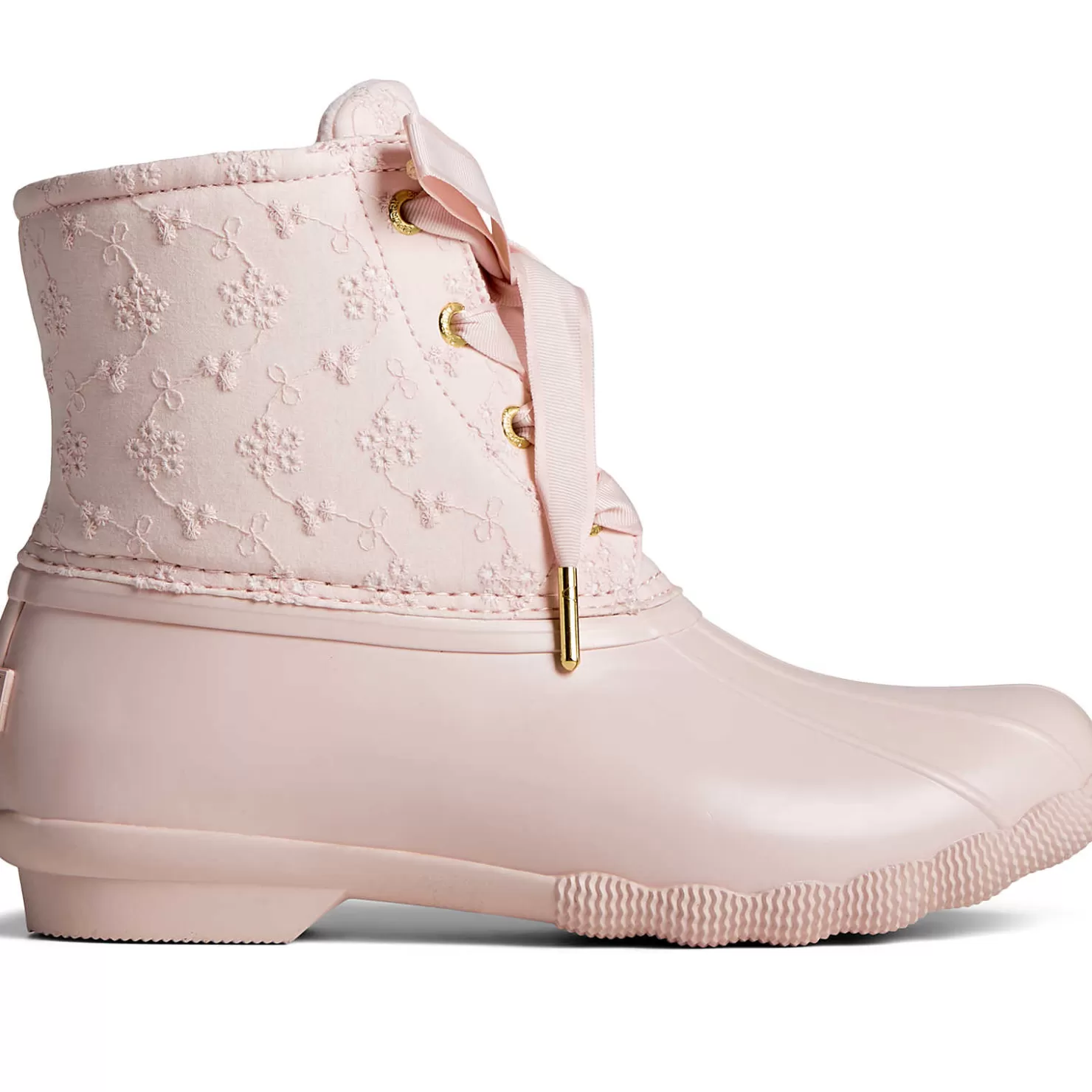 Saltwater Duck Boot | Sale | Sperry Women's Saltwater Eyelet Duck Boot Pink