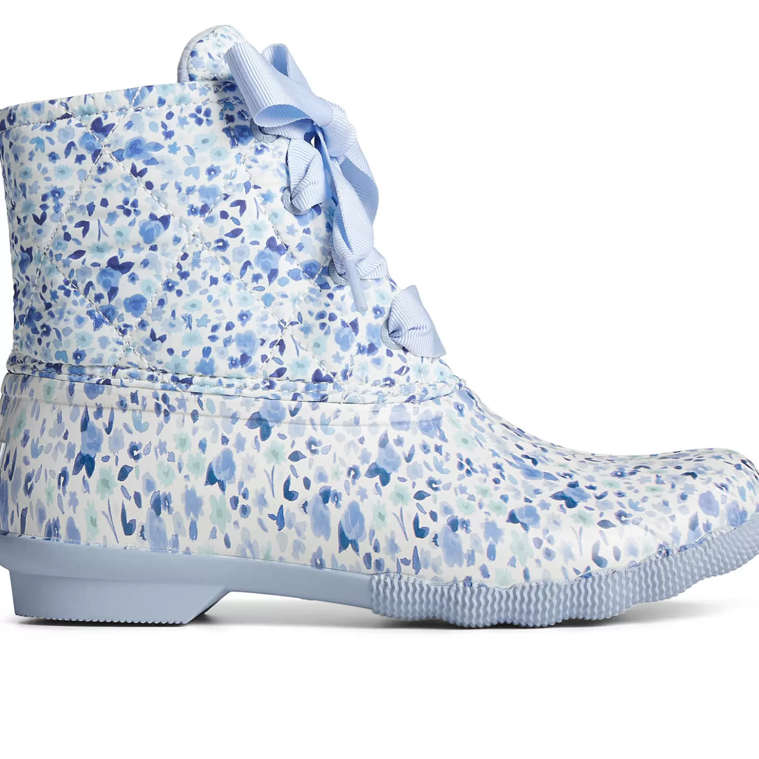 Saltwater Duck Boot | Sale | Sperry Women's Saltwater Floral Duck Boot Blue