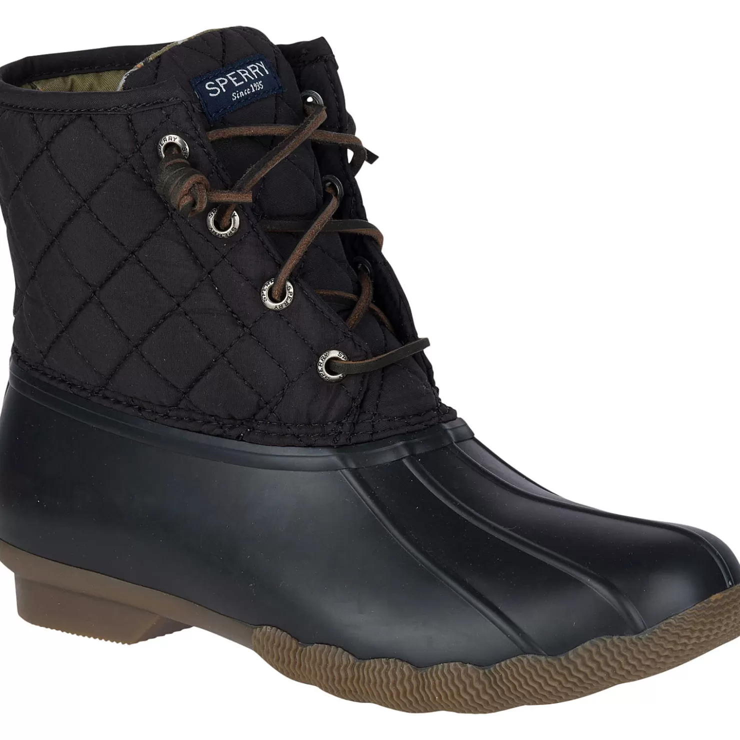 Saltwater Duck Boot | Sale | Sperry Women's Saltwater Quilted Duck Boot Black