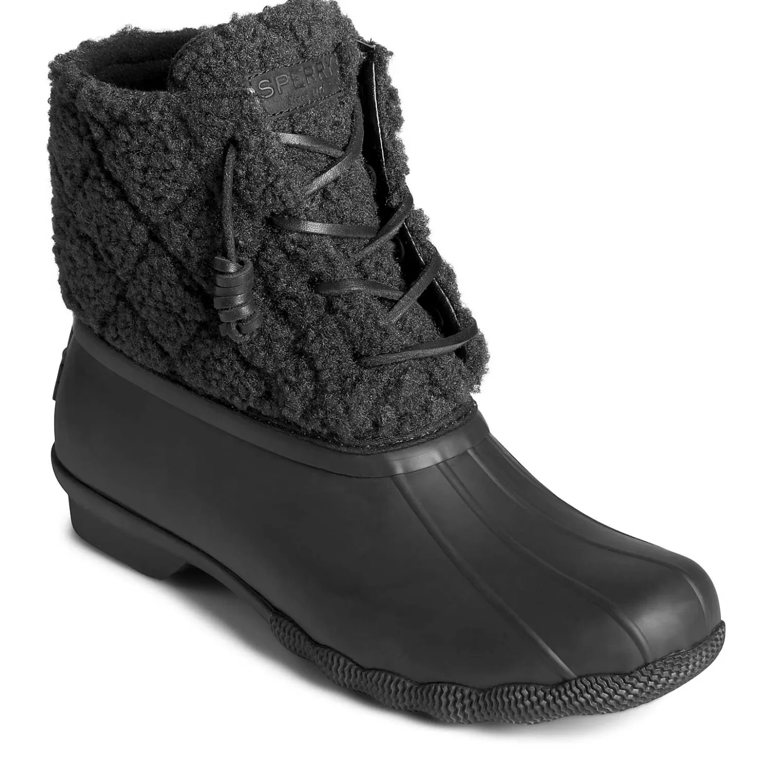 Saltwater Duck Boot | Sale | Sperry Women's Saltwater Sherpa Duck Boot Black