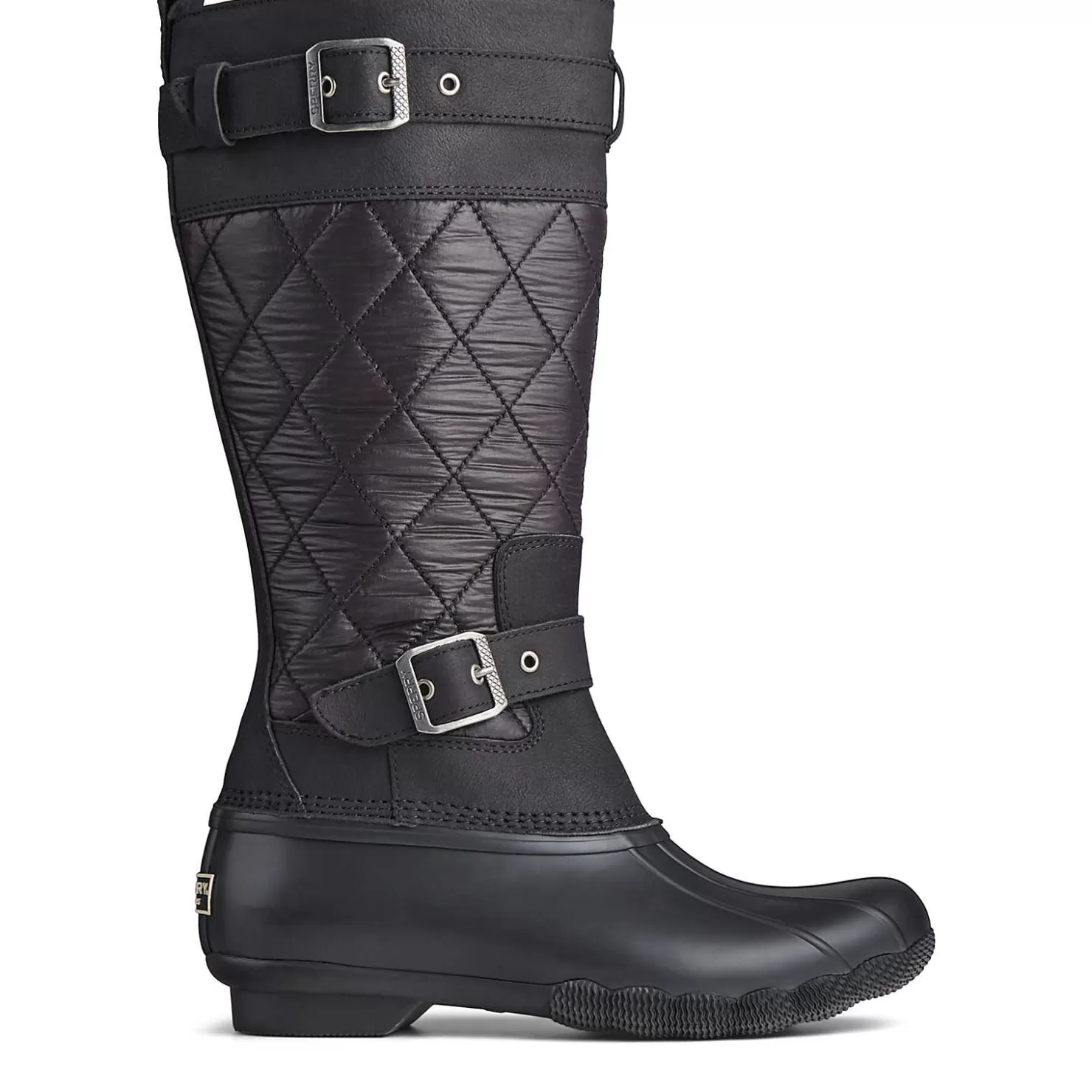 Saltwater Duck Boot | Sale | Sperry Women's Saltwater Tall Nylon Duck Boot Black