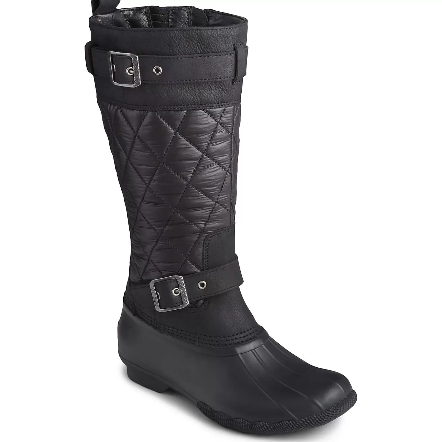 Saltwater Duck Boot | Sale | Sperry Women's Saltwater Tall Nylon Duck Boot Black