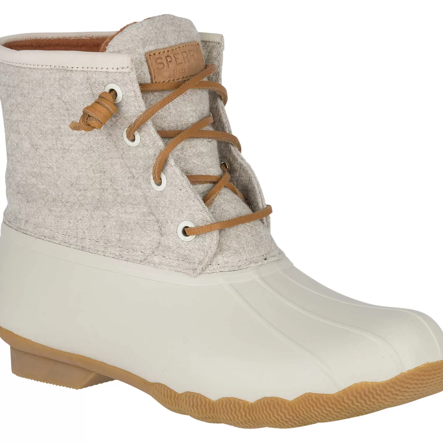 Saltwater Duck Boot | Sale | Sperry Women's Saltwater Wool Embossed Thinsulate™ Duck Boot Oat