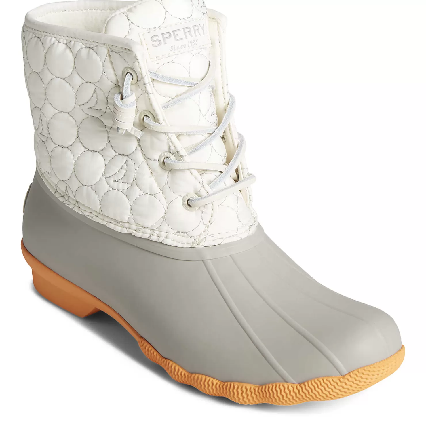 Saltwater Duck Boot | Sale | Sperry Women's Saltwater™ Circle Nylon Duck Boot White