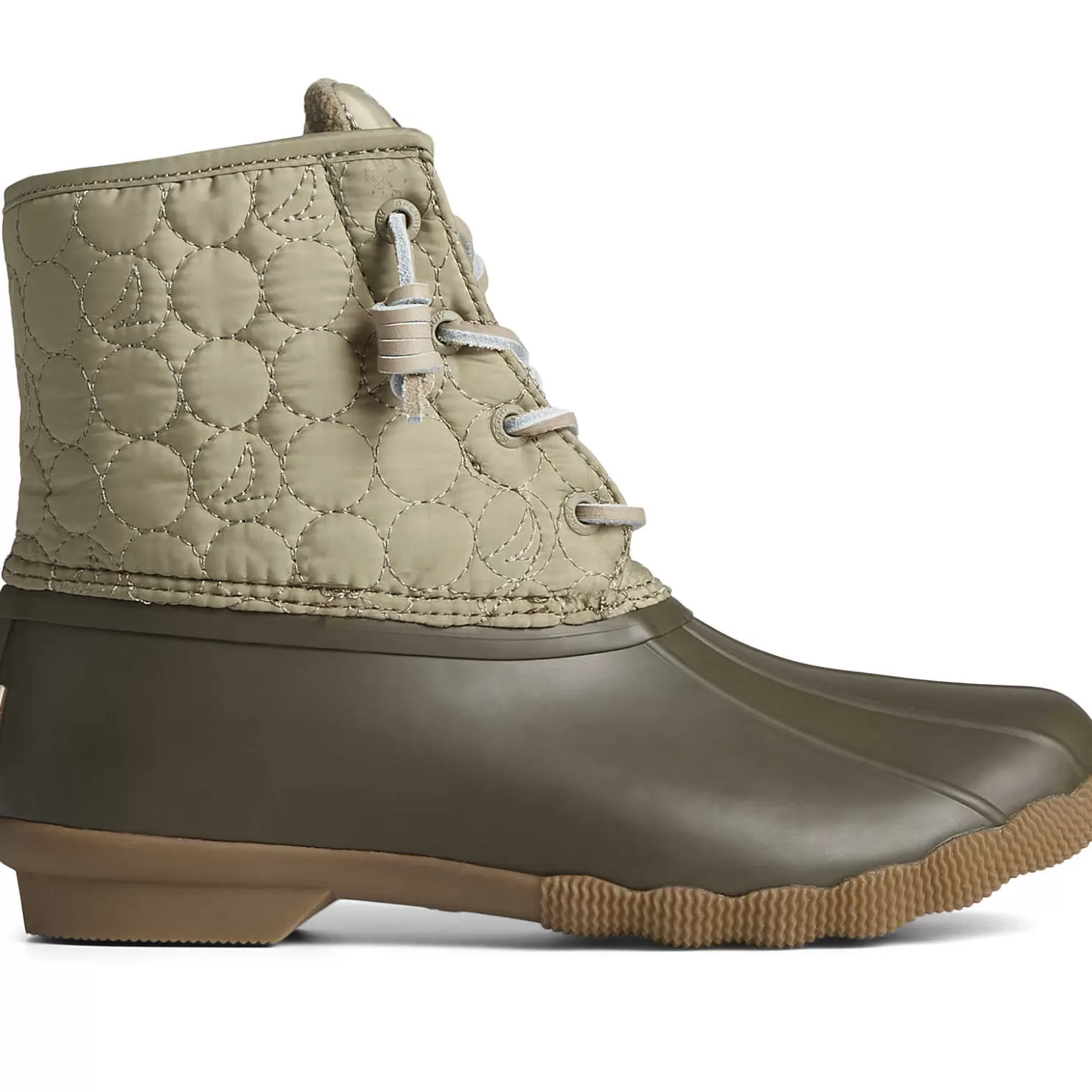 Saltwater Duck Boot | Sale | Sperry Women's Saltwater™ Circle Nylon Duck Boot Olive