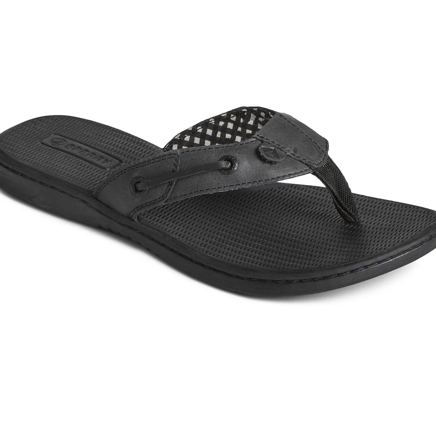 Sandals | Shoes | Sperry Women's Seafish Leather Flip Flop Black