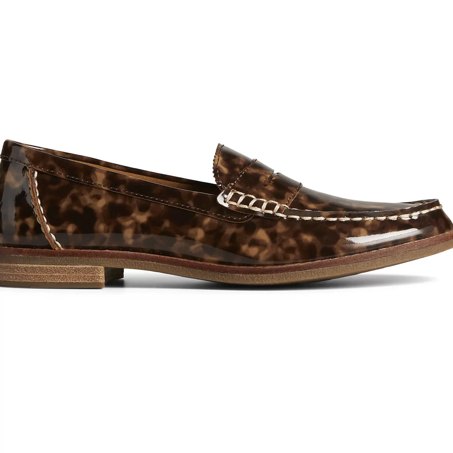 Seaport | Flats & Loafers | Sperry Women's Seaport Penny Tortoise Leather Loafer Brown