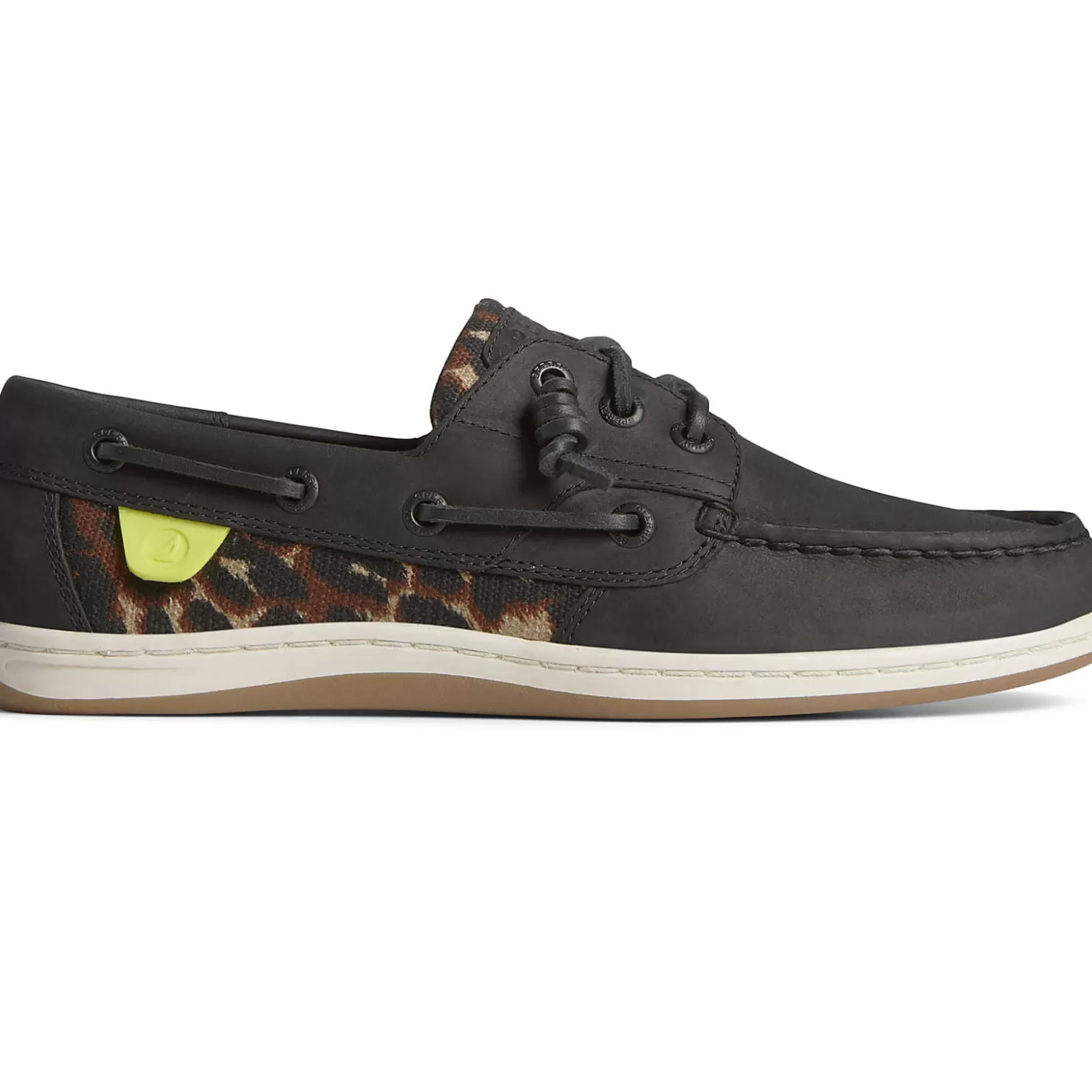 Sale | Boat Shoes | Sperry Women's Songfish Cheetah Boat Shoe Black