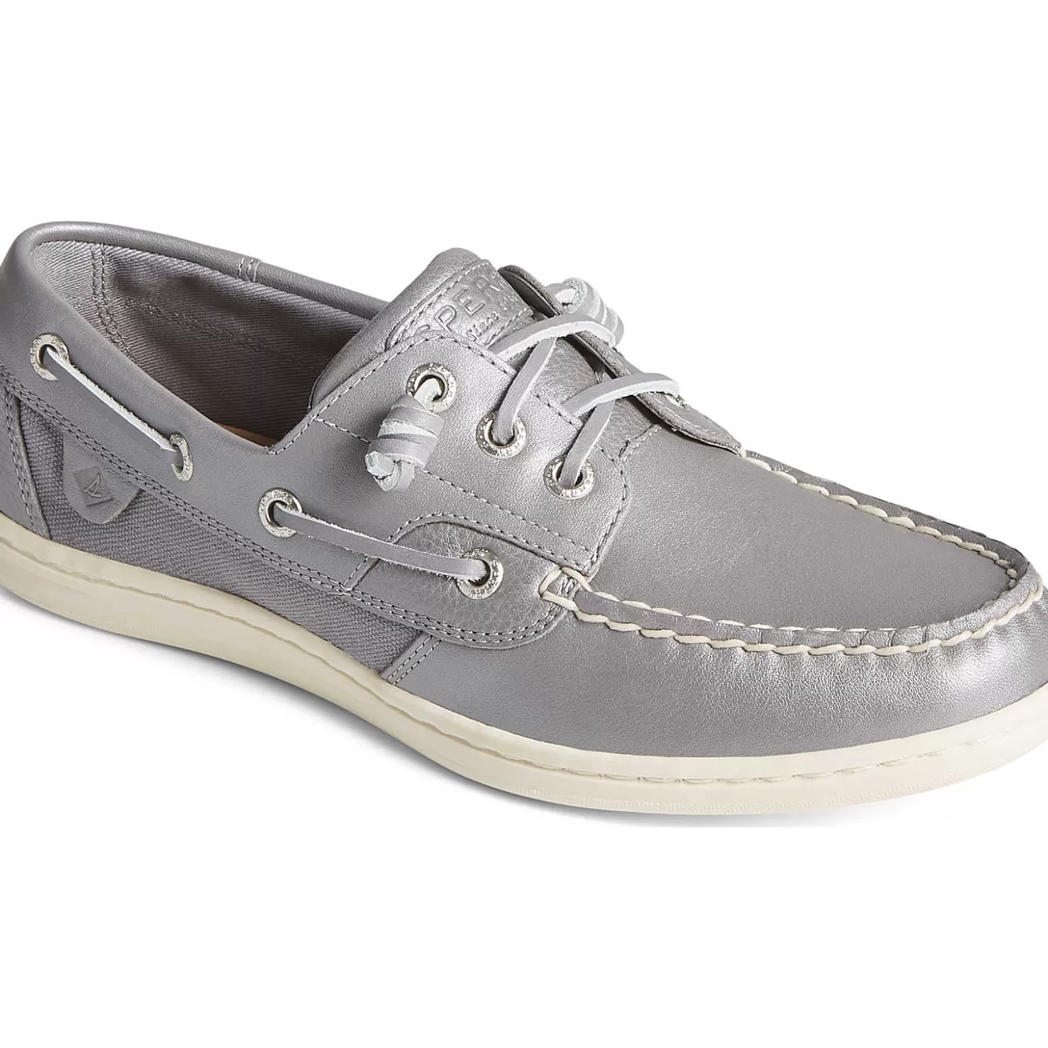 Sale | Boat Shoes | Sperry Women's Songfish Pearlized Boat Shoe Silver