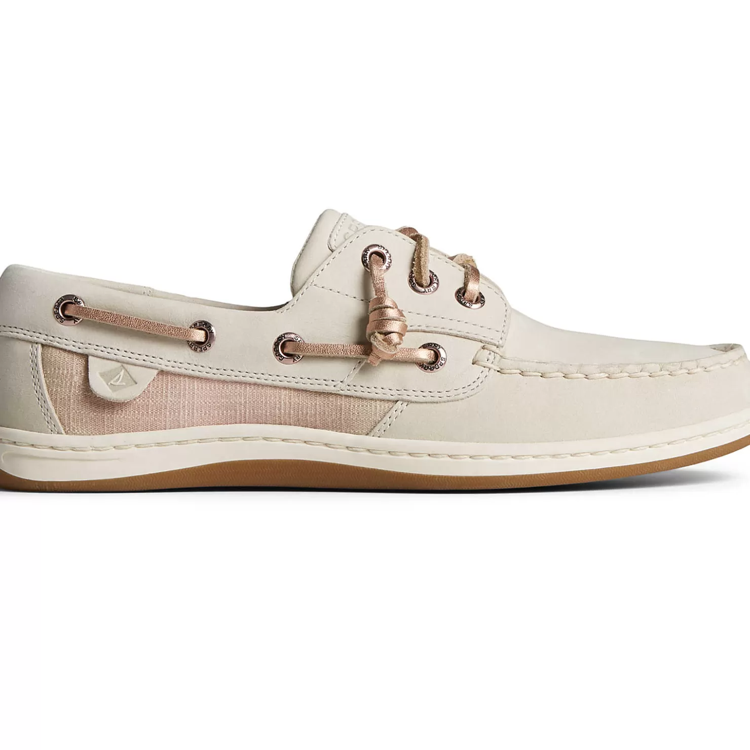 Sale | Boat Shoes | Sperry Women's Songfish Shimmer Boat Shoe Off White