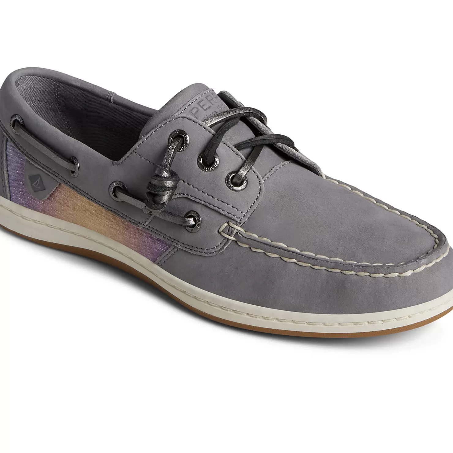 Sale | Boat Shoes | Sperry Women's Songfish Shimmer Boat Shoe Grey Multi