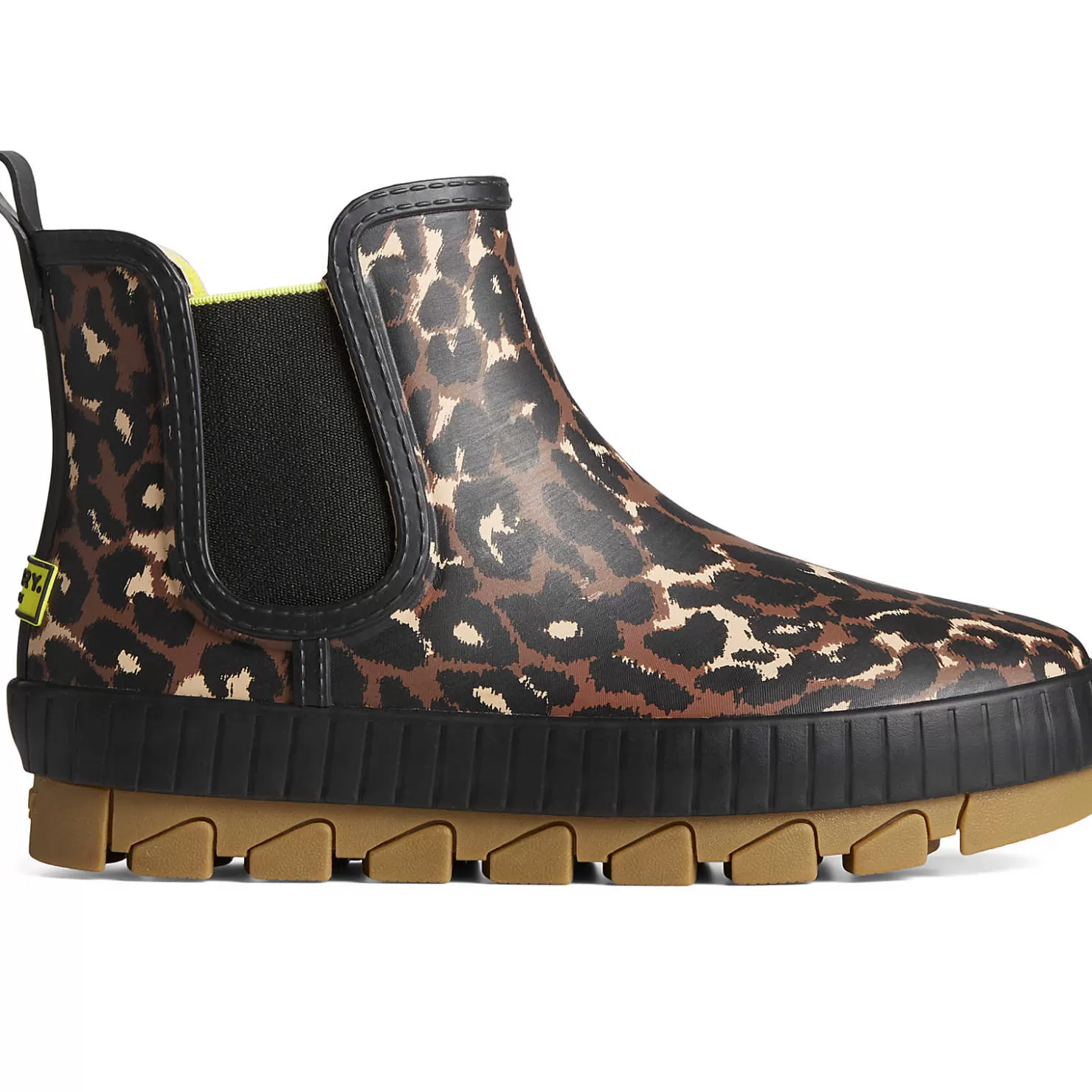 Torrent Boot | Sale | Sperry Women's Torrent Leopard Chelsea Waterproof Rain Boot Black